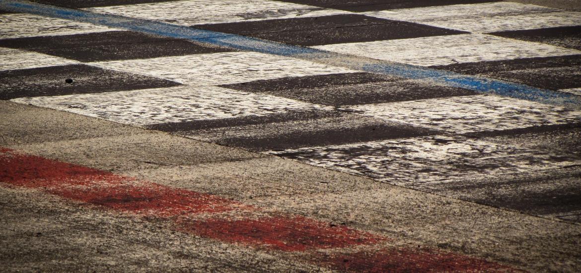 Racetrack finish line